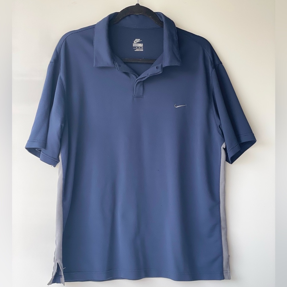 Men’s Nike Navy Blue Golf Polo Dri Fit Size XL Athletic
